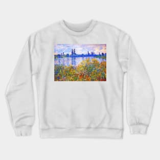 'Flowers on the Banks of Seine near Vetheuil' by Claude Monet REMASTERED TECHNICOLOR Crewneck Sweatshirt